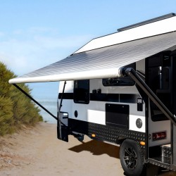 Aussie Traveller Sunburst Eclipse Roll Out Awning 15' - White